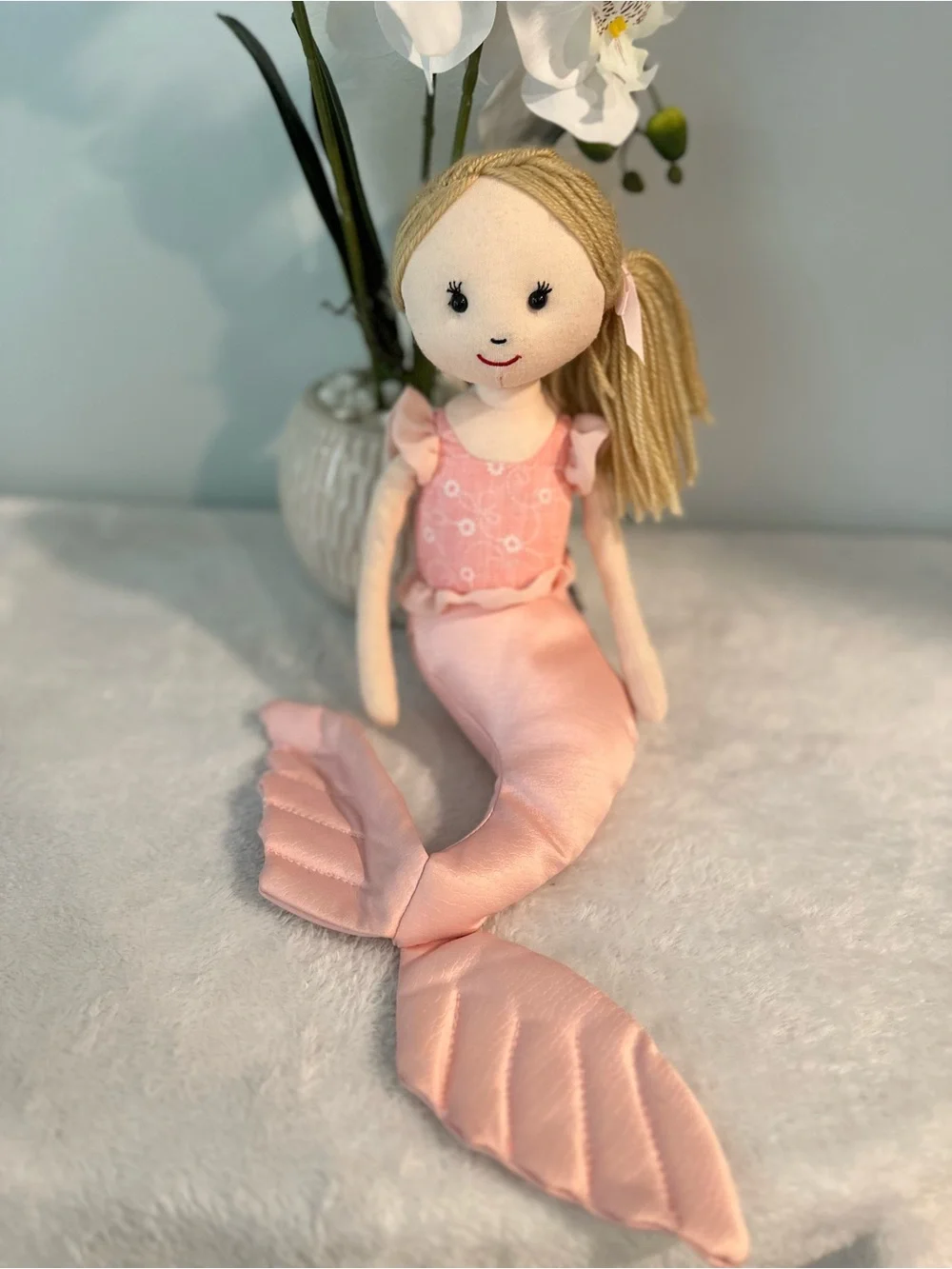 🧜‍♀️ Jellycat Maddie Shellbelle Pink Mermaid Plush Doll - 13” Retired Rare